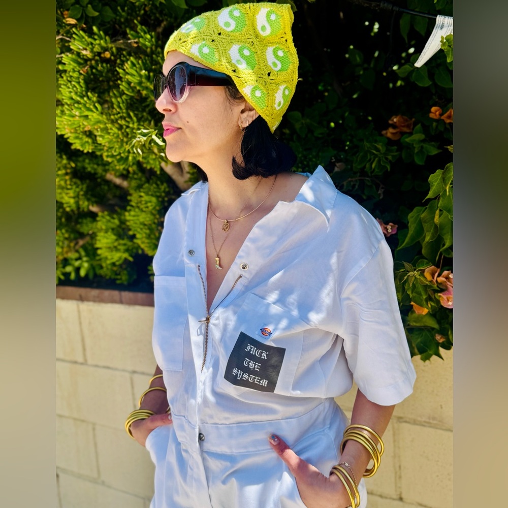 F*ck The System Dickies white coveralls - Picture 3 of 4